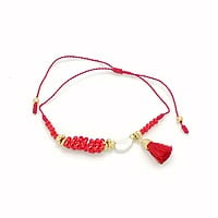 Pulsera Corazón Chaquira Mota Pulsera Corazón Chaquira Mota