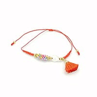 Pulsera Corazón Chaquira Mota Pulsera Corazón Chaquira Mota