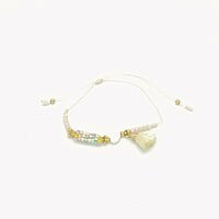 Pulsera Corazón Chaquira Mota Pulsera Corazón Chaquira Mota