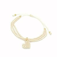 Pulsera Mini Corazón Tejido Pulsera Mini Corazón Tejido