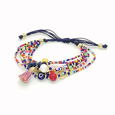 Pulsera Semanario Chaquira Dijes y San Benito