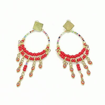 Aretes Coqueta Cadena Ojos