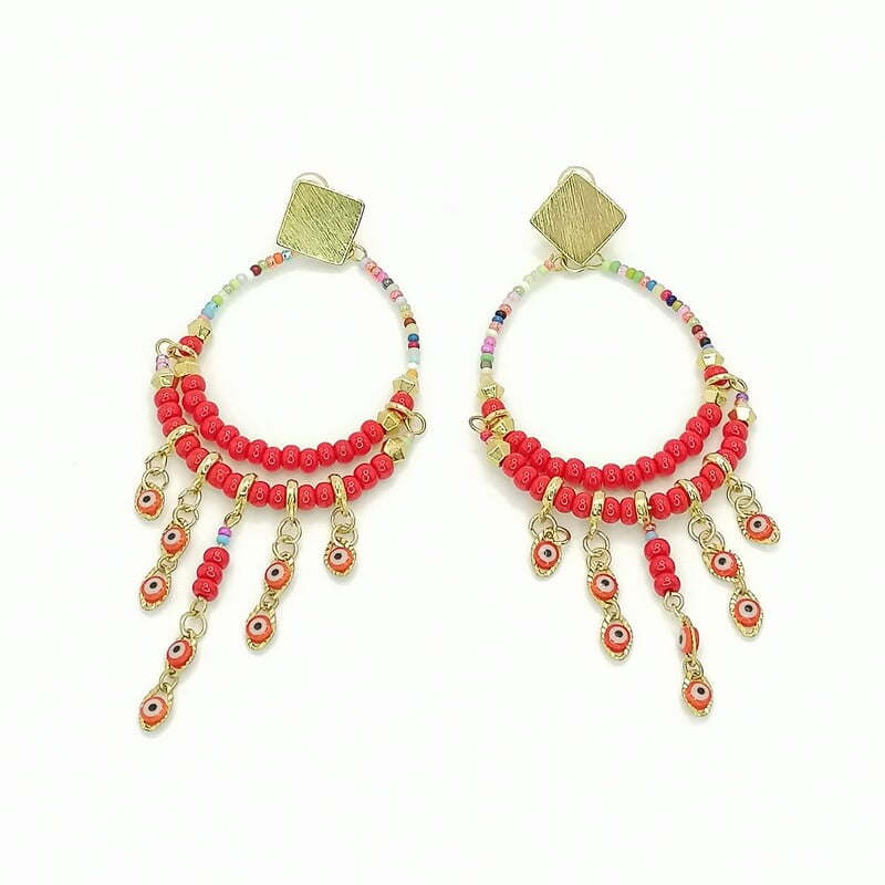 Aretes Coqueta Cadena Ojos Aretes Coqueta Cadena Ojos