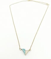 Collar Dije Trangulo Turquesa Collar Dije Trangulo Turquesa