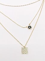 Collar Dije Cruz Y Cuadrado Collar Dije Cruz Y Cuadrado