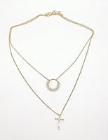 Collar Dije De Cruz Y Anillo Chaquira Collar Dije De Cruz Y Anillo Chaquira