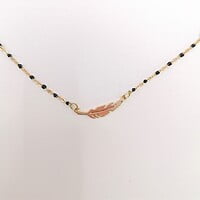 Collar Decoración Negro Y Pluma Collar Decoración Negro Y Pluma