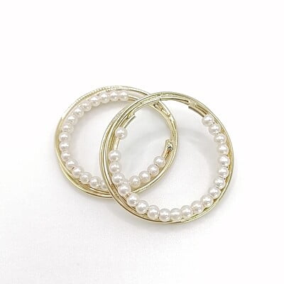 Aretes Circulares Perlas Mini