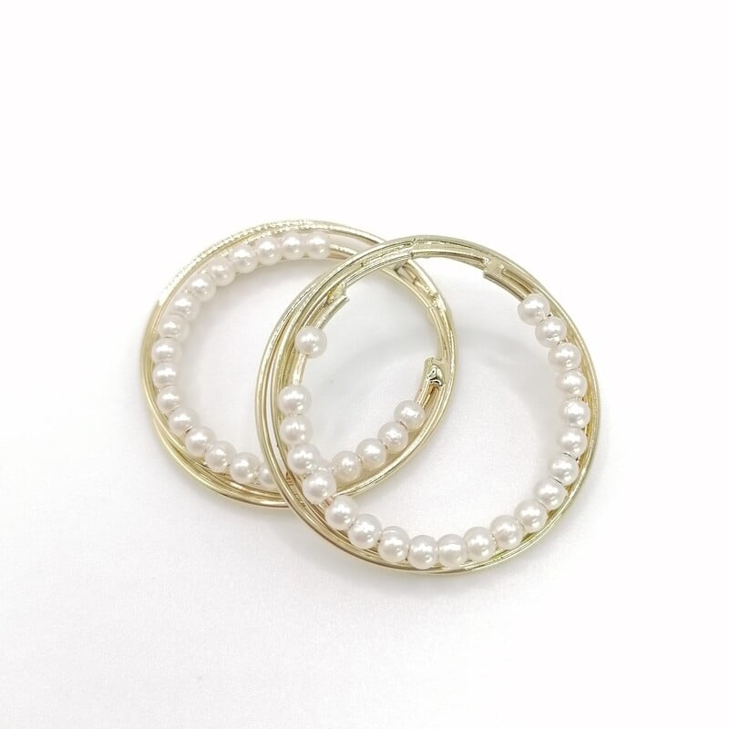 Aretes Circulares Perlas Mini Aretes Circulares Perlas Mini