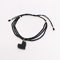 Pulsera Mini Corazón Tejido Pulsera Mini Corazón Tejido
