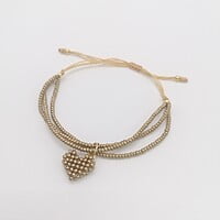Pulsera Mini Corazón Tejido Pulsera Mini Corazón Tejido